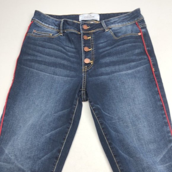 LIKE NEW JORDACHE BUTTONFLY SLIM STRAIGHT JEANS 8/29x27 ⭐ - Picture 5 of 11